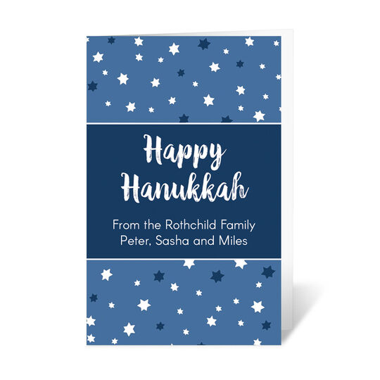 Starry Hanukkah Folded Gift Enclosures